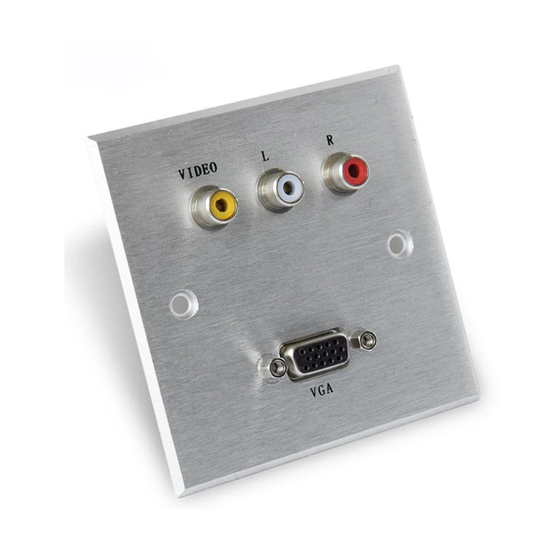Настенная розетка RCA с видео L R VGA Высококачественная панель из алюминиевого