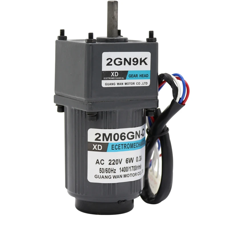 6 Вт редуктор скорости переменного тока 220В однофазный микро мотор медленная