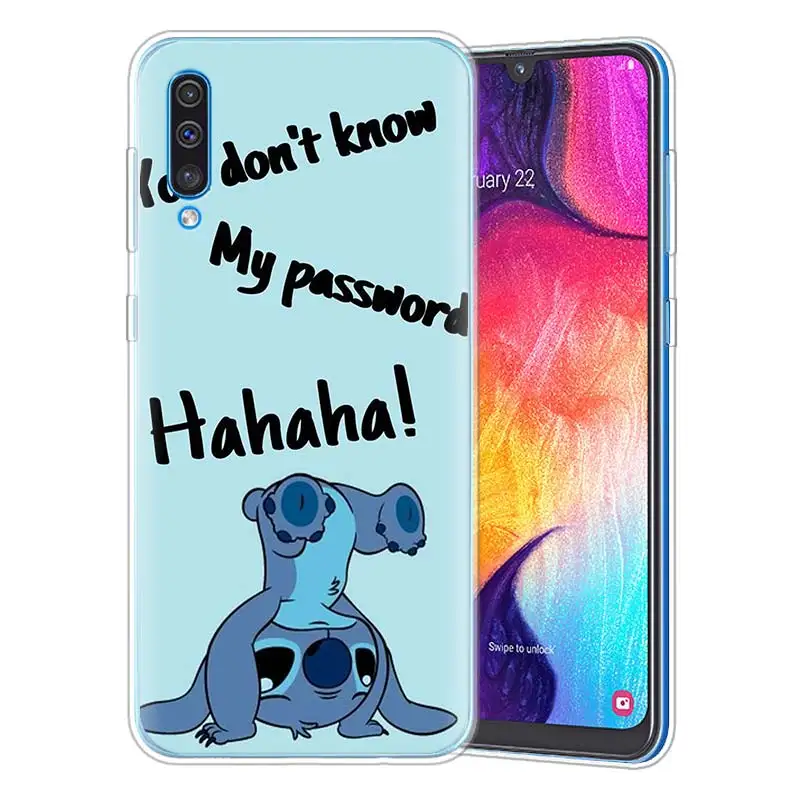 С рисунком из мультфильма «Лило Стич» силиконовые чехлы для samsung Galaxy A71 A51 A90 5G A10 A30 A40 A50 A70 A6 A7 A8+ A9 M30 M50 мягкие чехлы для телефонов