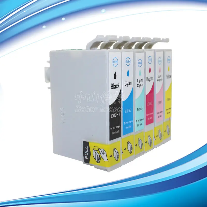6 шт./упаковка чернильный картридж T098 XL для Epson Artisan 600 610 700 710 730 800 810 837 и др. |