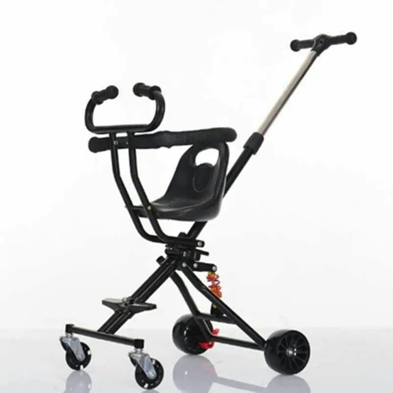 Детская трехколесная кукла легкая складная коляска с нескользящим покрытием для