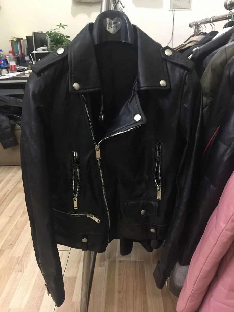Jancoco Max, новинка, популярные Короткие куртки, женские пальто из натуральной кожи, с карманами, женская мода, весна, осень, зима, S5001