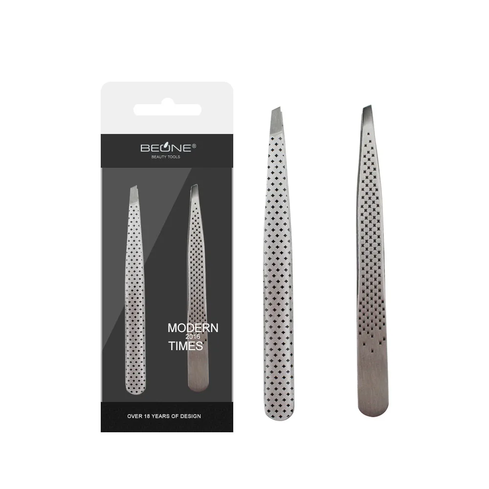 Серебряный пинцет для бровей с наконечником/точкой 2 шт./компл.