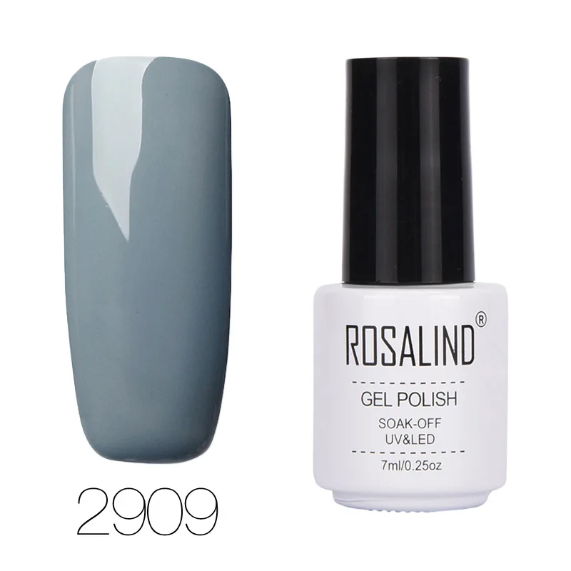 RC2909 ROSALIND гель 1S 7 мл Лак для ногтей Полупостоянный замачиваемый салонный УФ-гель для ногтей верхнее Базовое покрытие необходимые гель-лаки - Цвет: RC2909