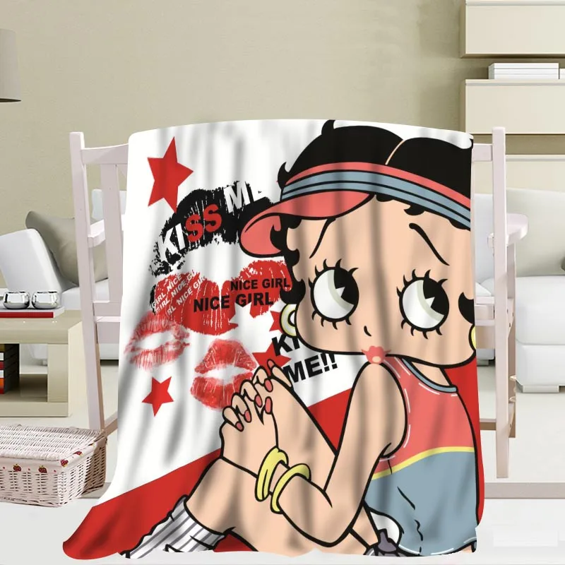 Новое поступление на заказ Betty Boop одеяло диван Новое одеяло портативное мягкое одеяло кровать самолет путешествия взрослый домашнее полотенце - Цвет: Blanket