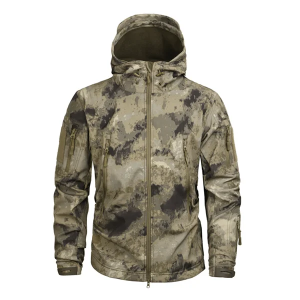 Mege брендовая одежда для мужчин военная куртка армии США Тактический Sharkskin Softshell Осень Зима Верхняя одежда камуфляжная куртка и пальто - Цвет: ATAC