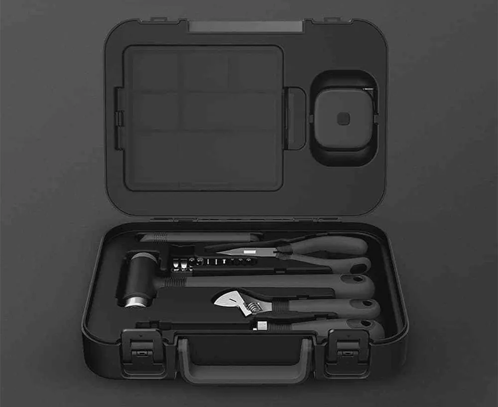 Черный Набор инструментов Xiaomi MIIIW 6+ 2 DIY, бытовые ручные инструменты для ремонта, отвертка, гаечный ключ, молотковая лента, плоскогубцы, нож с набором инструментов - Цвет: Черный