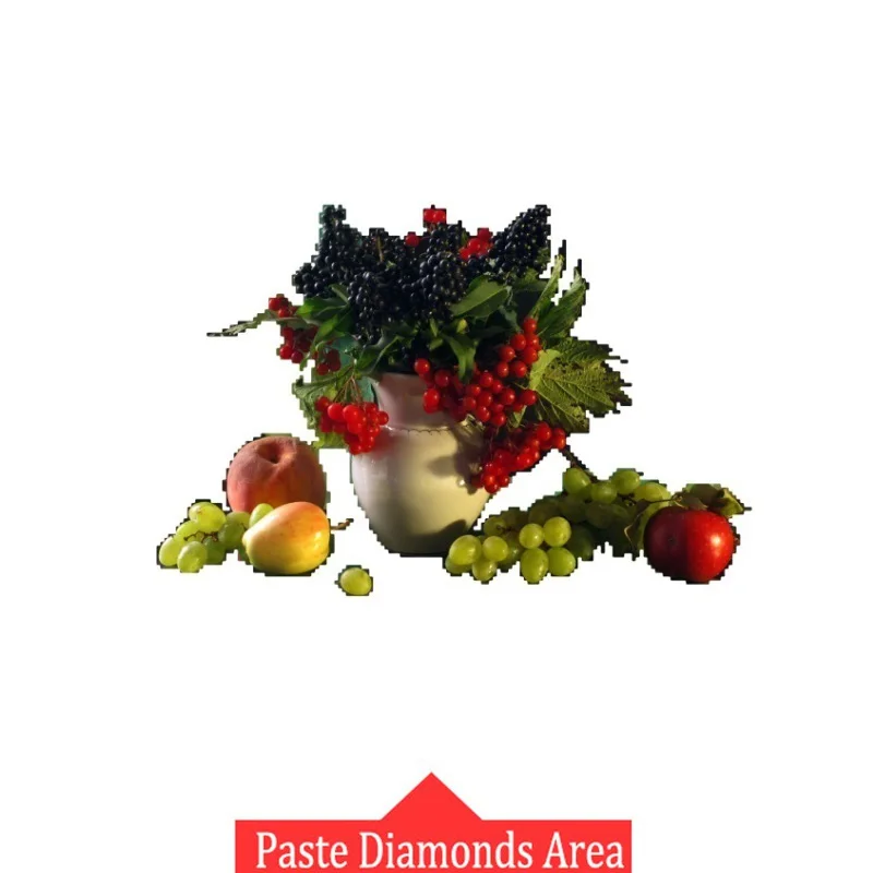 Алмазная мозаика Рукоделие 5D фруктовая вышивка DIY ваза с фруктами из бисера