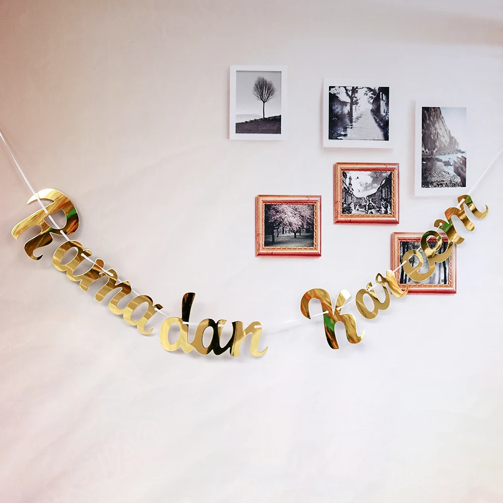 2019 новые ИД Мубарак баннер рамдан Карим гирлянда оптовая продажа|Флажки вымпелы