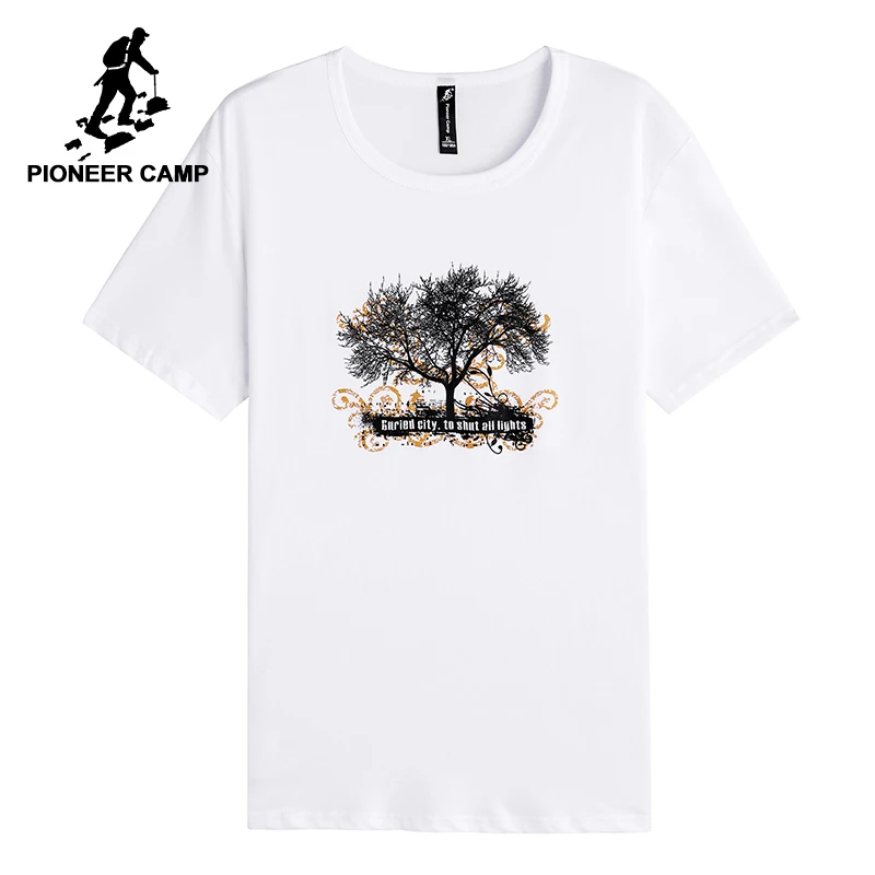 Pioneer camp новая футболка с коротким рукавом брендовая мужская одежда Базовый стиль