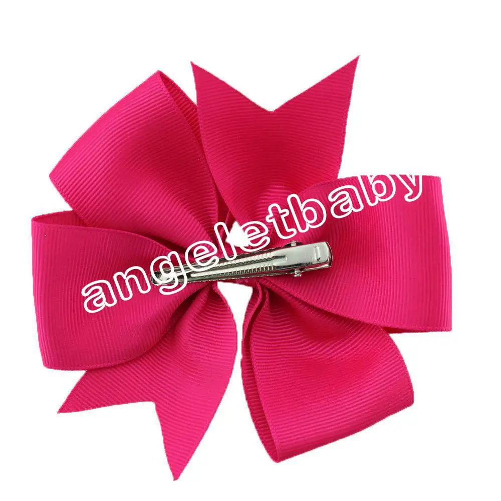 4 дюйма большие девушки ленты заколки с бантами для волос конский хвост держатель