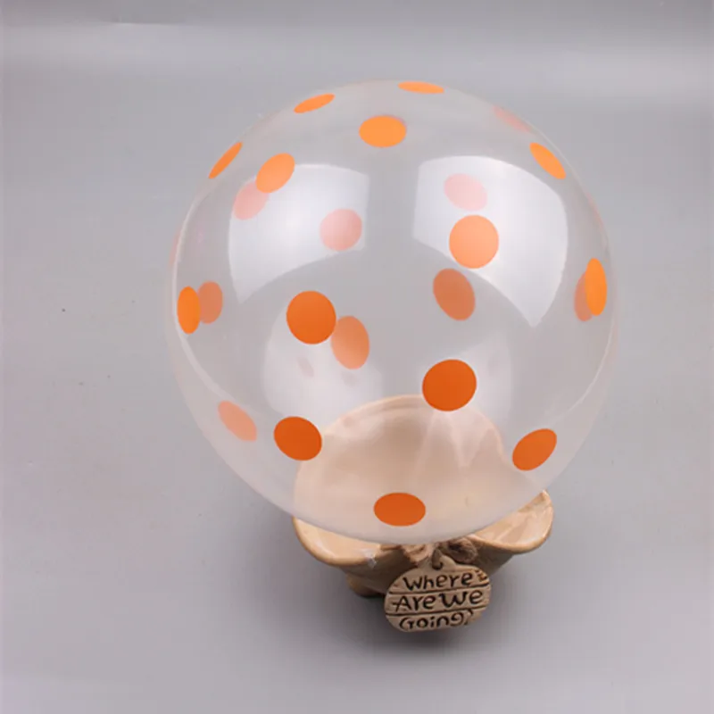 10 шт./лот 12 дюймов прозрачный узор в горошек латексные шары воздушные для дня