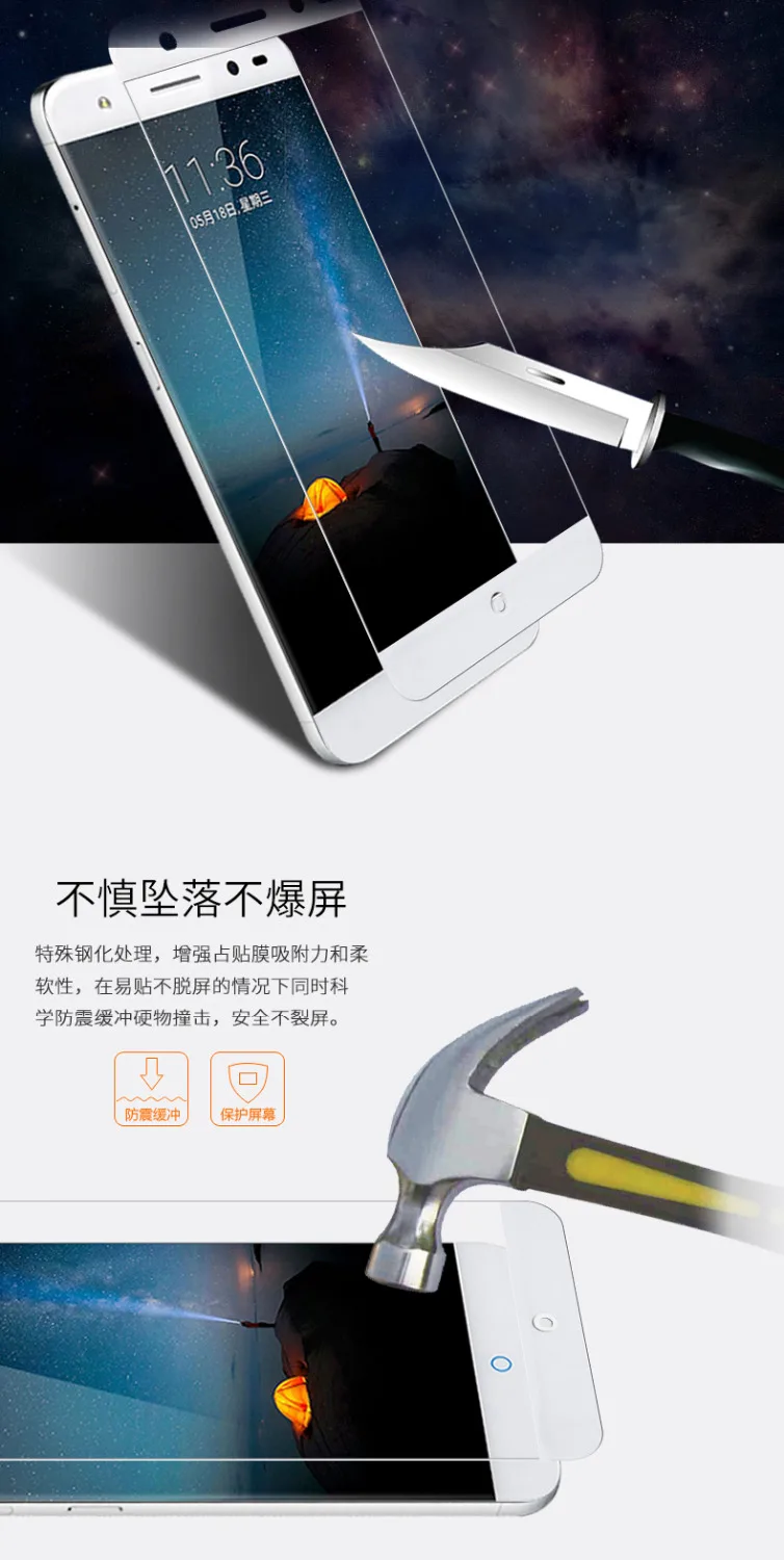 Полное покрытие закаленное стекло для zte Blade V7 Lite Защитная пленка для экрана для zte Blade V7Lite стекло