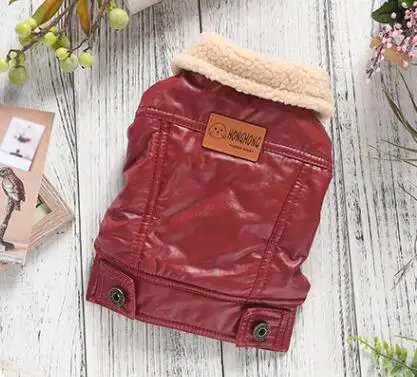 Red ПУ такса костюм черный красный мягкий комфорт XS XXXL 5L собака армейская одежда терьер кошка наряд маленький Прямая поставка магазин торговля - Цвет: Red