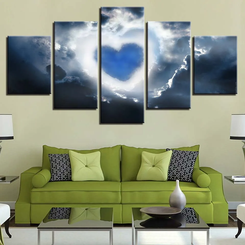 

Wall Art Canvas Painting HD Prints Home Decoration 5 Pieces Cloud Bedside Background Modular Pictures Landscape Artwork Poster
