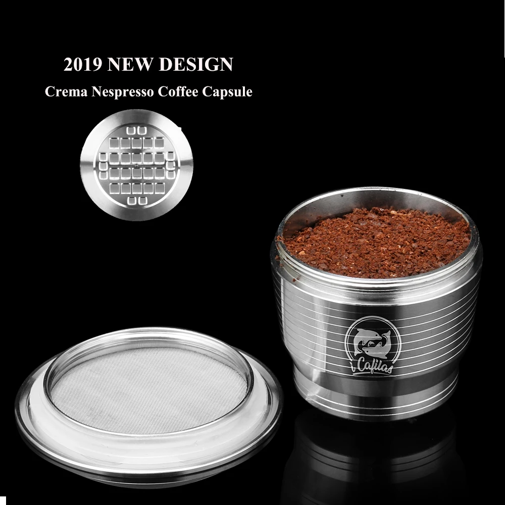 Многоразового обновления квадратное отверстие Nespresso из нержавеющей стали пустая капсула Crema многоразовый Кофе фильтр чашка многоразовые кафе капельница