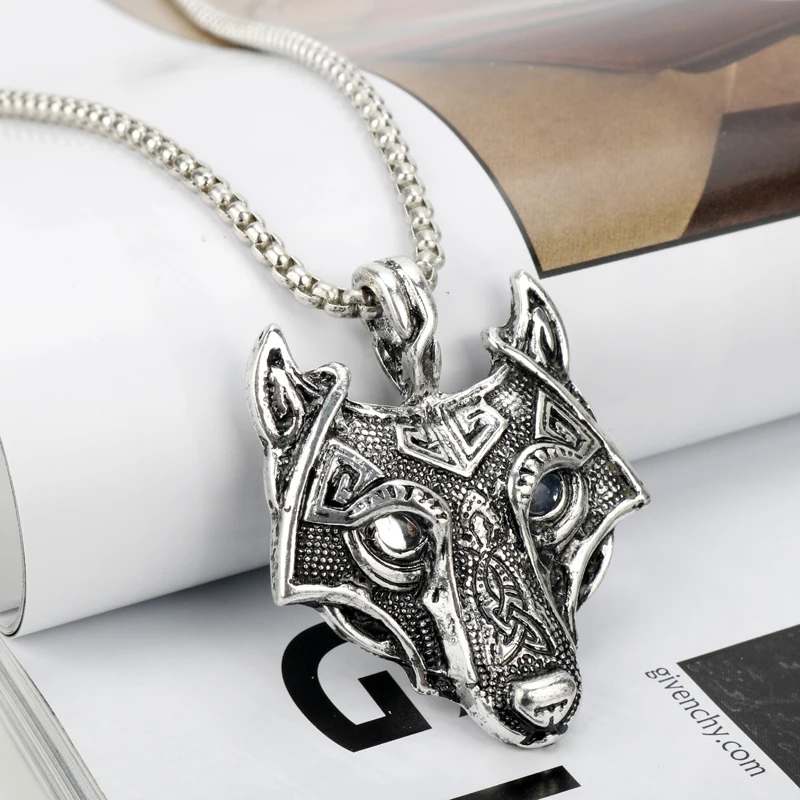 Dongsheng jewelry в стиле норвежских викингов Волчья Голова Цепочки и ожерелья