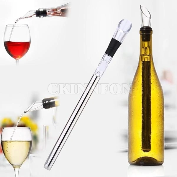 

50Pcs/Lot Rushed Ice Bucket Barware Wine Pourer Chill Rod Bottle Coolers Chiller Stick Spout Aerator