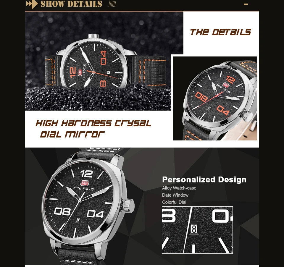 Прямая поставка 2019 модные мужские часы с 3D эффектом потертости повседневные из