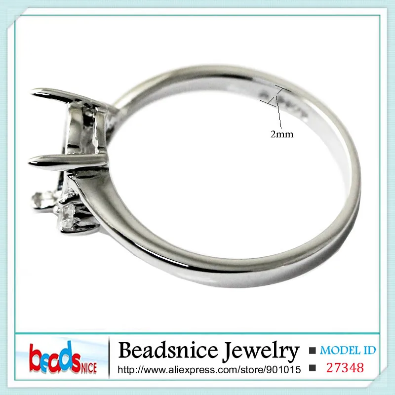 Кольцо из серебра 925 пробы с полу креплением|ring diy|semi mount ringring ring |