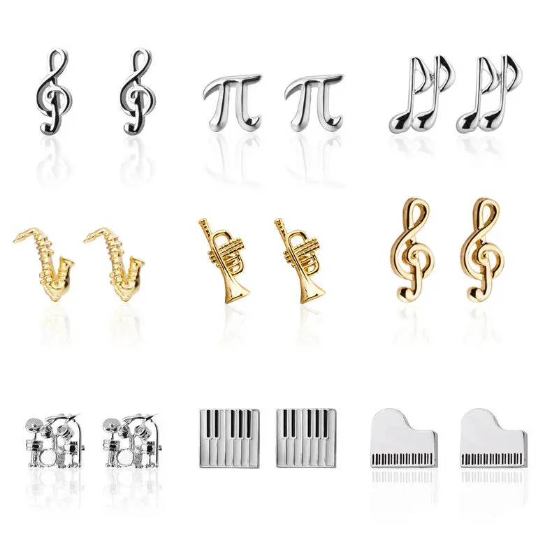 Новые манжеты барабан символ фортепиано скрипка Sax одежда аксессуары|Детали и