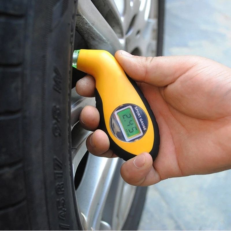 

QILEJVS Tire Pressure Guage Digital Car Bike Truck Auto Air PSI Meter Tester Tyre Gauge