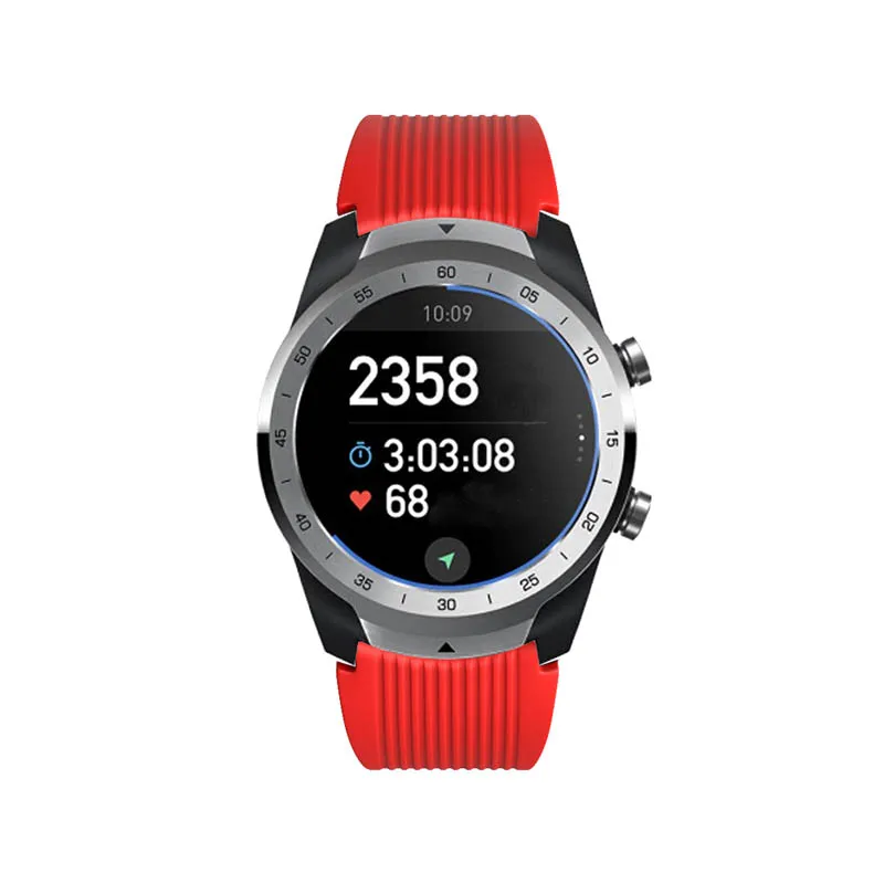 Красный 22 мм силиконовый браслет моющиеся часы ремешок Замена для Ticwatch Pro QJY99 - Цвет: Красный