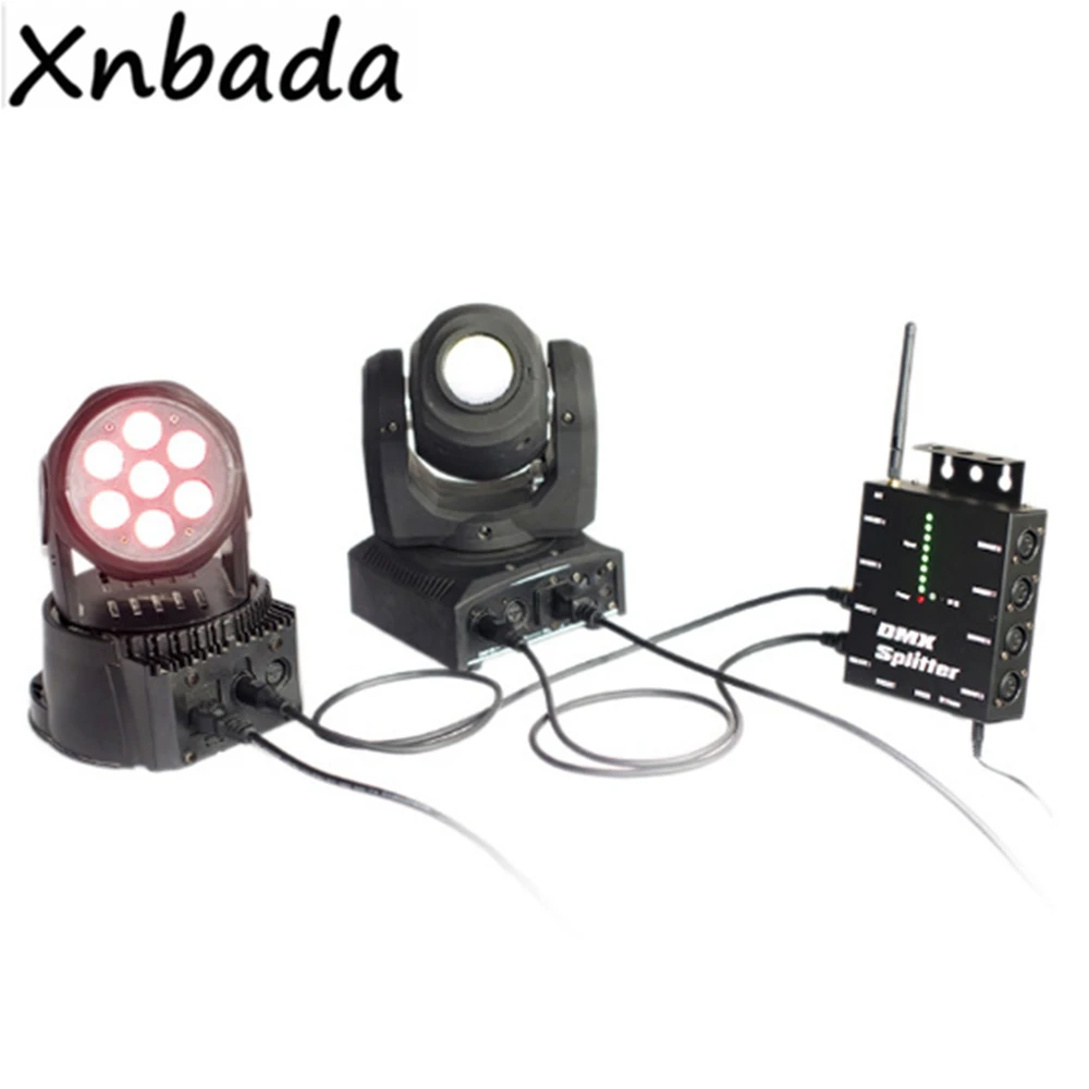 8 канальный DMX512 разделитель усилителя сигнала Way DMX Дистрибьютор для сценического