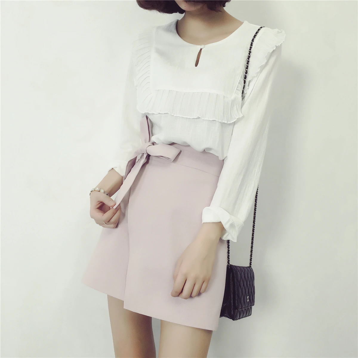 2017 летние студенты новые Платье с принтом из слов юбка талия тонкая в Корейском