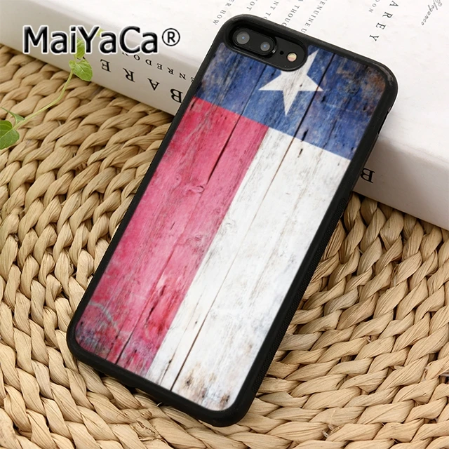 MaiYaCa чехол для телефона в стиле ретро с деревянным принтом Техасский флаг iPhone 5 6s 7