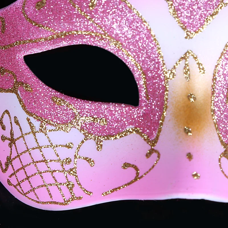 GNHYLL новая золотая Маскарадная маска Mardi Gras Note маска для женщин Венецианская маска Половина лица Венецианский шар маска для Хэллоуина Рождество