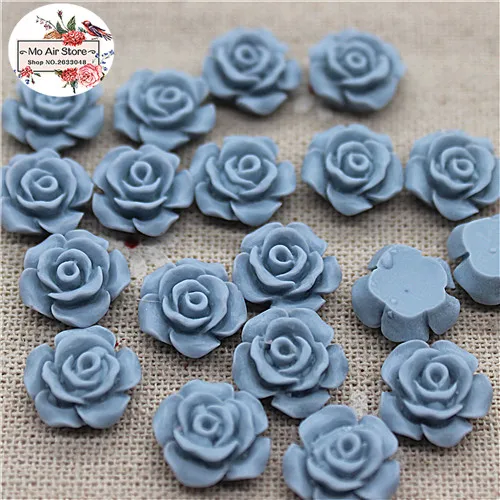 50pcs Разноцветный Цветочный Кабошон в винтажном стиле из смолы с плоской задней поверхностью для украшения своими руками/украшения для телефона без отверстий 50 шт 13 мм - Цвет: 50pcs