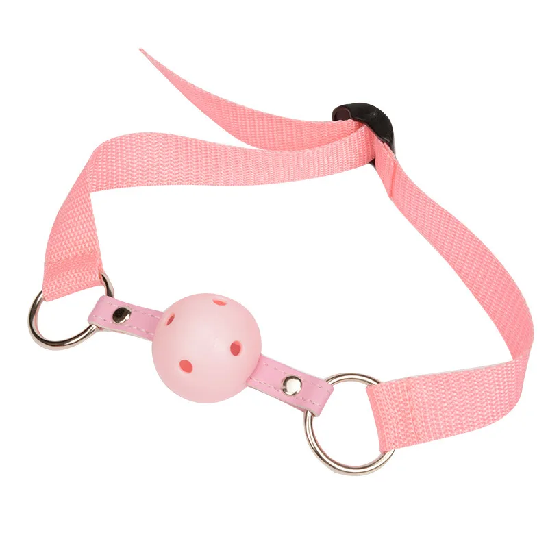 Кляп для рта с дышащим мячом фиксация связывания черный и красный рот оральная