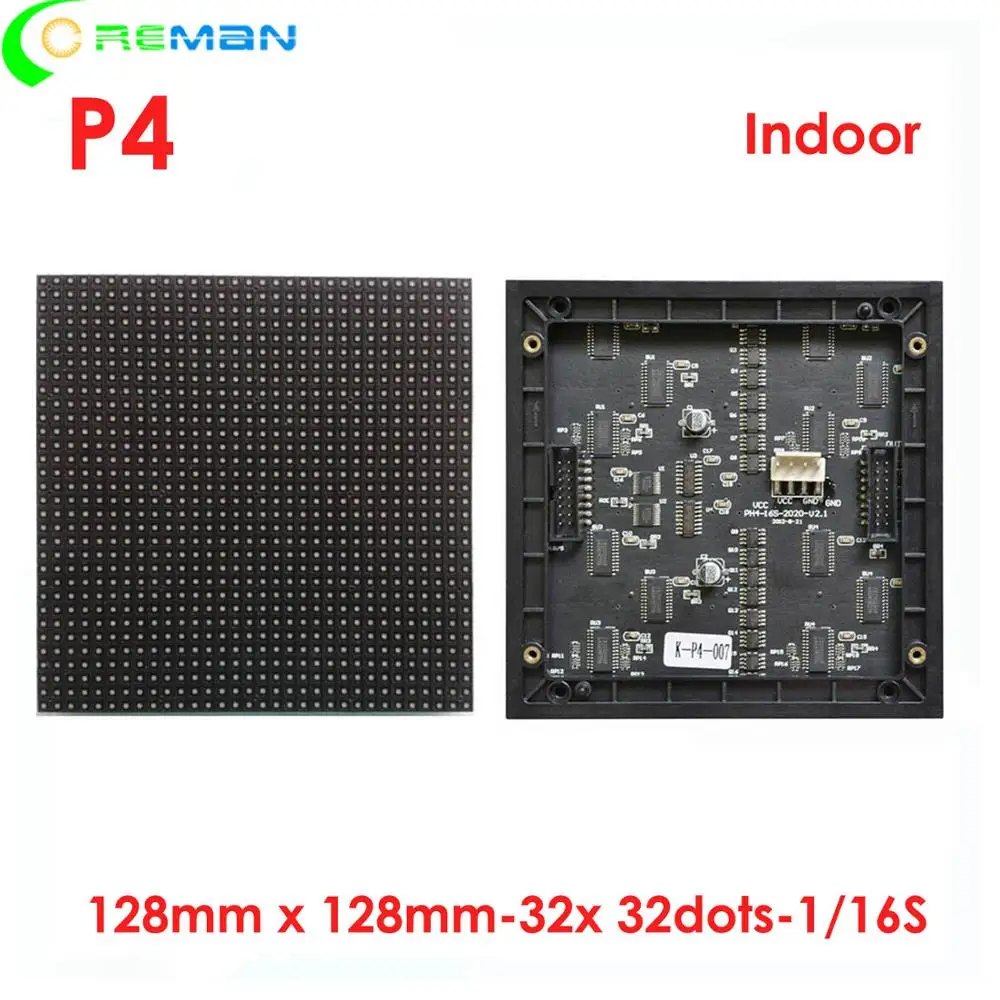 Coreman Aliexpress p4 светодиодный модуль 32x32 в помещении rgb полноцветная светодиодная