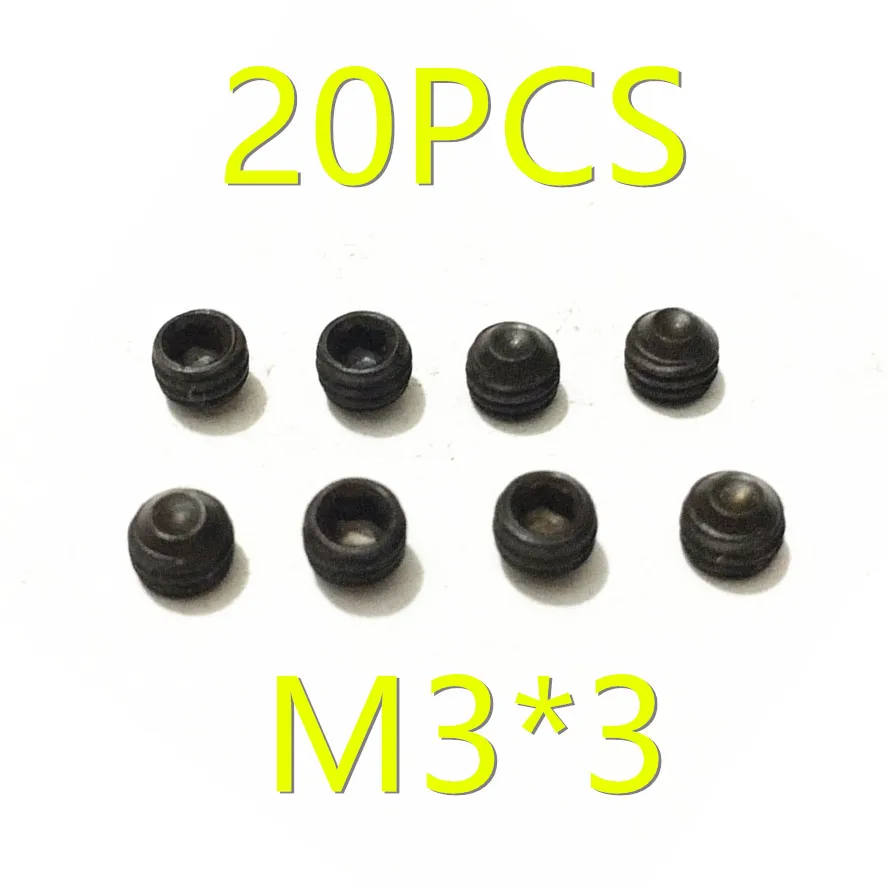 20 штук M3 * 3 Grub головка Шестигранная безголовая RC Автомобильное оборудование 1/10 HSP
