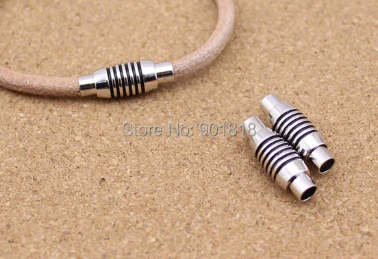 Кожаный шнур внутренний размер 4 мм 10 шт./лот магнитная застежка из родиевой меди