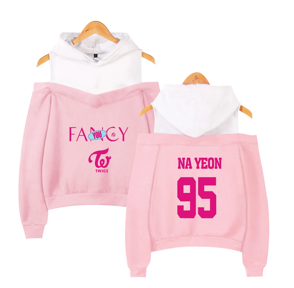 Женская толстовка с капюшоном розовая кофта открытыми плечами в Корейском стиле