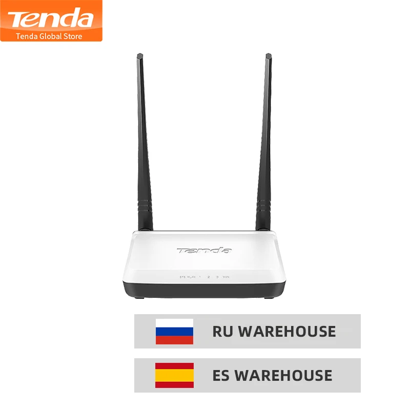 Tenda N300 беспроводной маршрутизатор 2 * 5dbi 300 Мбит/с Wi Fi ретранслятор поддержка