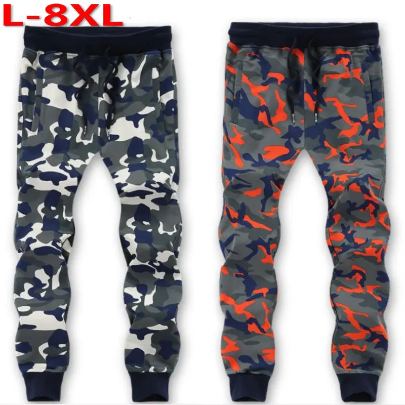 

Big men plus size L-6XL 7xl 8xl 9xl Camouflage loose men pants loose Elastic Waist cotton casual male long trousers pants hiphop