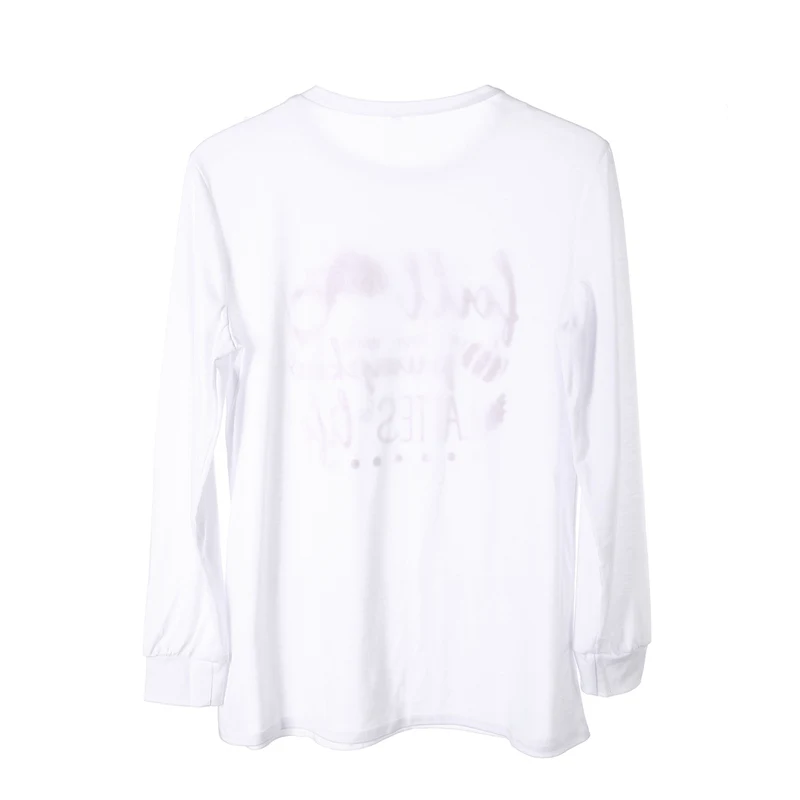 

Sale Summer Women Casual Loose Letter Print Long Sleeve O-Neck Shirt Blouse Top