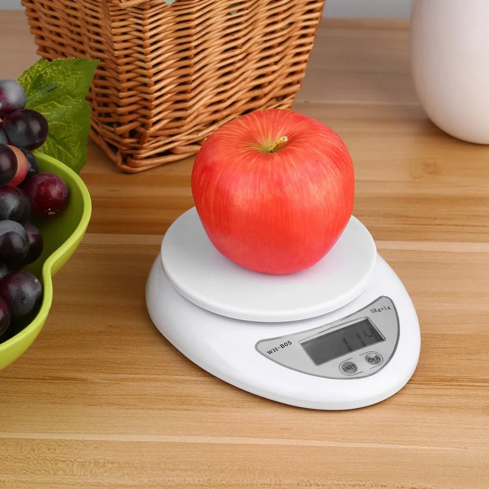Mini Household Kitchen Scale Digital Weighing 5kg 5000g/1g Food Health Balance Precision Measuring Machine Tools | Дом и сад