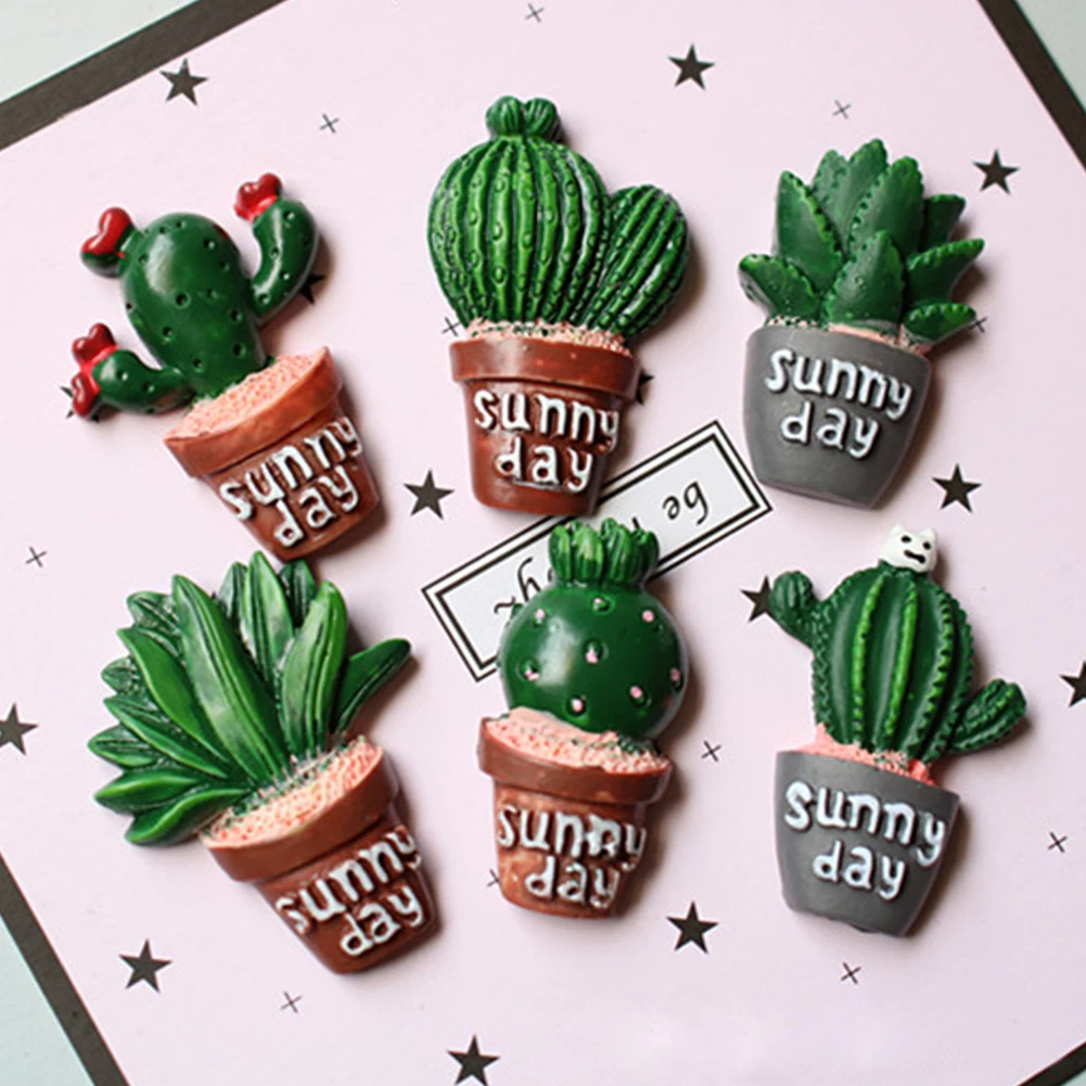 Креативные суккуленты в форме растения наклейки на холодильник милые
