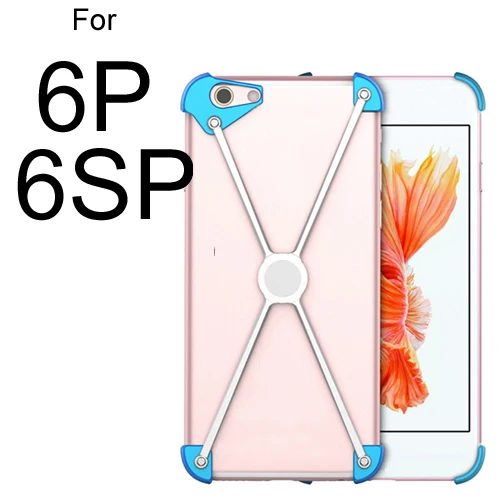 Чехол-бампер для iPhone X, тонкий алюминиевый металлический X-Frame телефон бамперы Защитная крышка X-type Защитная крышка с магнитом дизайн - Цвет: For iphone 6 6s plus