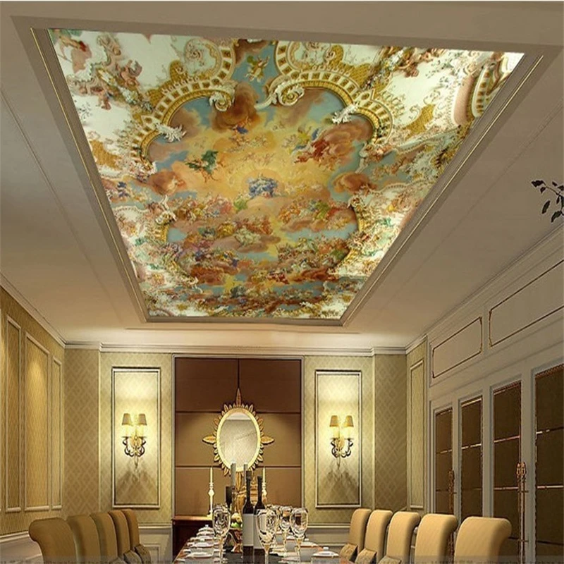 Пользовательские фото обои на потолок Фреска потолочная роспись Европейский