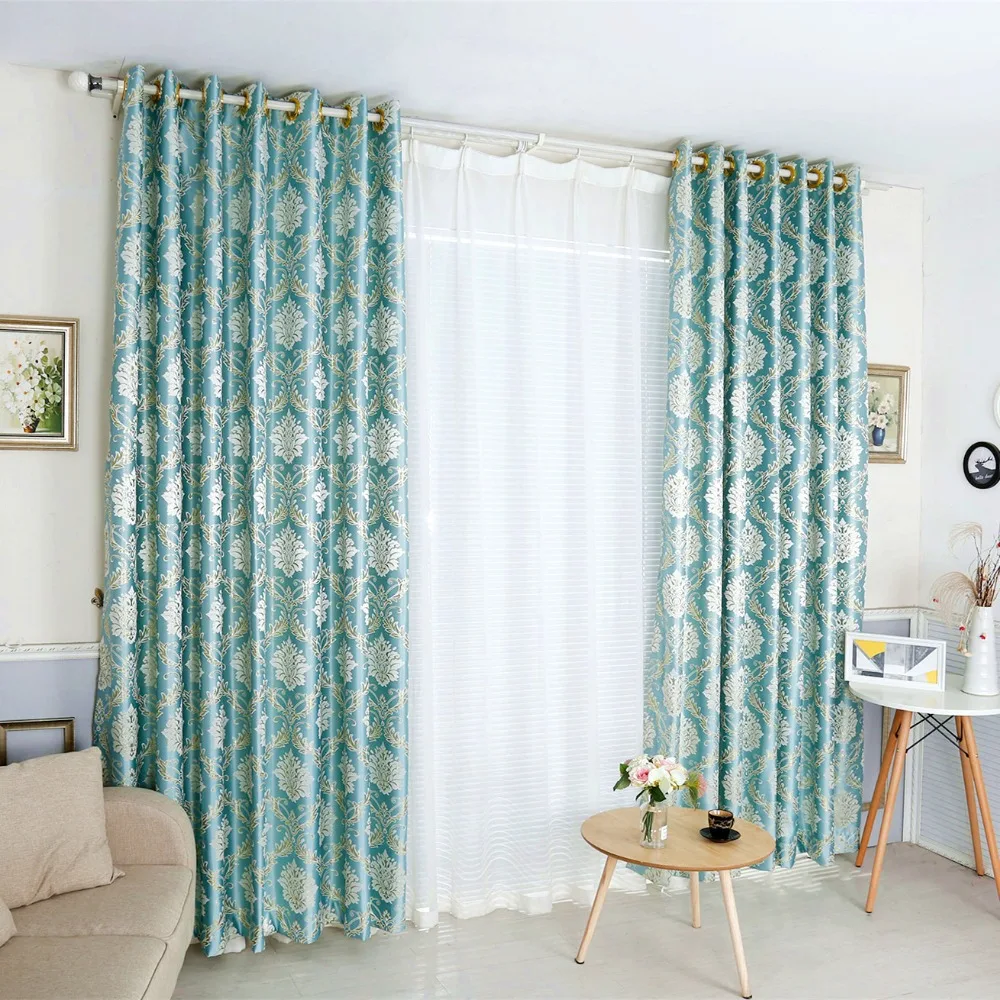 Новейшие высококачественные жаккардовые Элегантные Роскошные зеленые Оконные