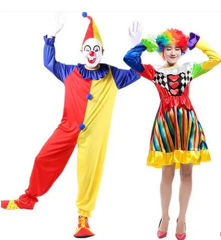 2020 Горячая Хэллоуин маскарадный костюм клоуна для взрослых детей одежда