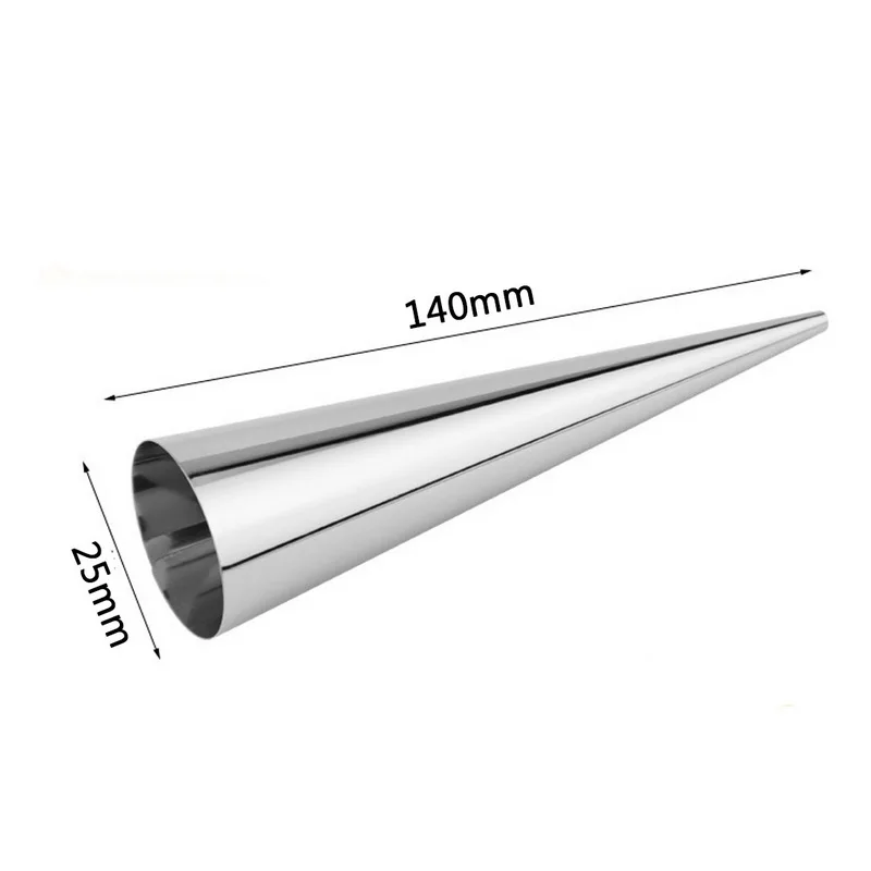 140x25mm Urijk 5 шт. формы крема рога DIY выпечки конусов спиральные печеные круассаны трубы Рог печенье рулет торт формочка из нержавеющей стали - Цвет: 140x25mm