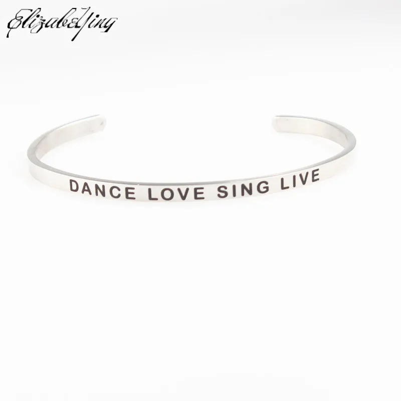 Браслеты из нержавеющей стали браслет с лазерной гравировкой для танцев любви