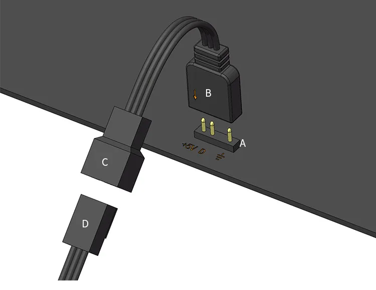 Курган 5V RGB материнская плата лампа контроль расширения адаптер Кабели/3Pin коннектор