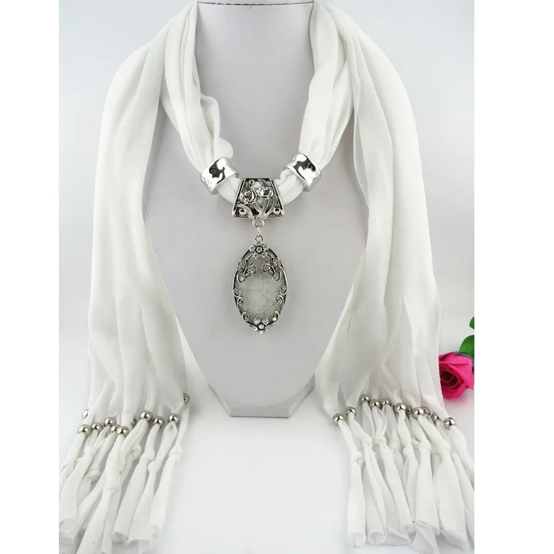 Этнический полиэфирный шарф с подвеской кисточкой ювелирные изделия ожерелье